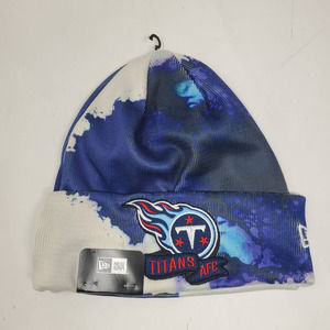 NEW New Era 2022 Sideline Ink Dye Cuffed Knit Hat - Tennessee Titans